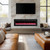60" Electric Fireplace Recessed & Wall Mounted, Ultra-Thin 3.15" Linear Fireplace with 13 Flame & Fuel Bed Colors, APP & Remote & Touch Control