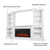 Real Flame Monte Vista Electric Media Fireplace, White,9900E-W