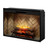 42 Inch Built-in Electric Firebox - Herringbone Brick Background - Includes Realistic Faux Logset, Front Glass Panel
