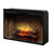 42 Inch Built-in Electric Firebox - Herringbone Brick Background - Includes Realistic Faux Logset, Front Glass Panel