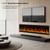 60 inch Electric Fireplace, 4.3" Ultra-Thin Electric Fireplace Inserts, Ultra-Narrow Frame, Wall Mounted and Recessed Fireplace