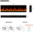 60 inch Electric Fireplace, 4.3" Ultra-Thin Electric Fireplace Inserts, Ultra-Narrow Frame, Wall Mounted and Recessed Fireplace