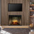 36 Inch Tall Built-in Electric Firebox - Natural Concrete Background - Includes Realistic Faux Logset