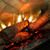 36 Inch Tall Built-in Electric Firebox - Natural Concrete Background - Includes Realistic Faux Logset