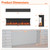 Tangkula 60 Inches 3-Sided Electric Fireplace Insert, 750W/1200W Recessed Fire Places Heater with 12 Flame Colors