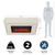 Real Flame Torrey 60” Electric Fireplace TV Stand for TVs up to 60 inches, Entertainment Center with Adjustable Shelves and Hidden Storage