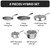 COOKER KING Stainless Steel Cookware Set