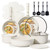 19pcs Pots and Pans Set, Nonstick Cookware Set Detachable Handle