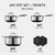 HexClad Hybrid Nonstick 6-Piece Pot Set with 2 Silicone Trivets, 2, 3, and 8-Quart Pots with Tempered Glass Lids