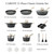 CAROTE 21pcs Pots and Pans Set Nonstick
