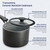 Tramontina Ceramic Non Stick 11-Piece Nesting Pots and Pans Set with Lids