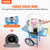 Cotton Candy Machine Cart with Cover, 1000W Commercial Floss Maker w/Stainless Steel Bowl