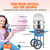 Cotton Candy Machine Cart with Cover, 1000W Commercial Floss Maker w/Stainless Steel Bowl