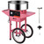 Electric Cotton Candy Machine W Cart, Wheels, Stainless Steel Bowl, Sugar Scoop - Perfect for Parties