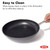 OXO Enhanced 12" Frying Pan Skillet, PFAS-Free Ceramic Nonstick, Durable Hard Anodized Cookware