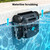 CZYBYTE Cordless Robotic Pool Vacuum Cleaner, Intelligent Route Planning, Wall & Waterline Climbing, 120-Min Runtime, for Above Ground/Inground Pools up to 2000 sq. ft, APP Support,Blue