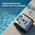 Cordless Pool Cleaner Robot for Wall & Waterline Cleaning, Automatic Pool Vacuum Cleaner for Inground & Above Ground Pools up to 3200 sq.ft