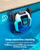 Spino E1 Robotic Pool Cleaner with Filter Basket, Cordless Pool Vacuum Robot for Inground & Above Ground Pools, up to 1,600 Sq.ft, Up to 210 Mins Runtime