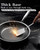 Nonstick Frying Pan with Lid 10-Inch, Durable Stainless Steel Skillet, Induction Cooktop Compatible