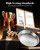 Titanium Pans for Cooking, 12 Inch Non-Toxic Frying Roaster with Lid | Titanium Hammered Pro skillet