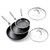 DELUXE Hybrid Ceramic Nonstick 5-PC Fry Pan Set,8,10,12 Inch Frying Pans with Tempered Glass Lid