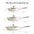 Redchef Nonstick 6-Piece Fry Pan Set, 8, 9.5, and 11 Inch Frying Pans with Tempered Glass Lids, Stay-Cool Handles