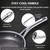 Ammeloo Hybrid Tri-Ply Stainless Steel Frying Pan Set, 8"/9.5"/11" Cooking Pans