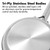 Hybrid 10” Nonstick Stainless Steel Frying Pan, Durable PFAS-Free Ceramic Skillet, Stay-Cool Handle