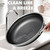 OATOFP Non Stick Stainless Steel Skillets 12 inch, Hybrid Frying Pan with Lid