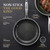 Honeycomb Stainless Steel Nonstick Frying Pan Set - with Lids and Spatula - 8 10 12 Inch Hybrid Pan