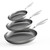 COOKER KING Stainless Steel Pans Set of 3 (8+10+12 Inch), Nonstick Induction Frying Pans,Chef's Pan