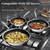 Nonstick Titanium Ceramics Stainless Steel Frying Pan Set, 6 Pieces Nonstick