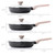 Kordisen Nonstick Frying Pan Set with Lids, 3 Piece Skillet Set, Healthy Induction Cookware