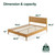 Zinus Allen Mid Century Wood Platform Bed Frame, Solid Wood Foundation, Wood Slat Support, No Box Spring Needed, Easy Assembly, Queen