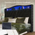 Belffin Queen Size Bed Frame and Headboard, 50.9" Velvet Upholstered Wingback Bedframe with LED Lights & Storage/Charging Station