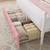 Keyluv Full Size Upholstered LED Canopy Bed Frame with Charging Station and Drawer, Button Tufted Crown Headboard with Storage Shelf