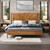 Bme Vivian 14 Inch Deluxe Bed Frame with Headboard, Rustic & Scandinavian Style with Solid Acacia Wood, No Box Spring Needed