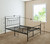 Golden Gate Beds Victorian Style Metal Platform Bed Frame with Antique Wrought Iron-Art Headboard and Footboard, Queen Size, Black Finish