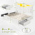 EnHomee Bed Frame King Size with Velvet Upholstered Headboard and Charging Station,No Box Spring Needed,Noise-Free,Easy Assembly,Modern,Beige