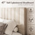 Sismplly Queen Size Cloud Bed Frame with 47" Tall Headboard, Velvet Upholstered Platform Bed with Thickened Sides & Footboard