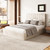 Sismplly Queen Size Cloud Bed Frame with 47" Tall Headboard, Velvet Upholstered Platform Bed with Thickened Sides & Footboard