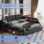 Multifunction Smart King Bed Frame, Luxury Upholstered Platform with Massage Recliner/Bluetooth Speaker/USB Charging Station/Storage Drawers