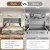 HOWE King Size Bed Frame with 50.8 Inch Corduroy Wingback Headboard, Gray | Modern Upholstered Platform Bed, Solid Wood Slats