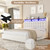 Keyluv King Size Lift Up Storage Bed Frame with LED Lights and Charging Station, 50.4" Tall Upholstered Platform Bed with Button Tufted Storage Headboard