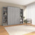 Bestar Claremont Queen Murphy Bed with Closet Organizers (105W) in Platinum Gray, Space-Saving Sleeping Arrangement for Multipurpose Room