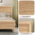 AMERLIFE Wood King Size Bed Frame with Headboard & Footboard, Modern Fluted Wooden Platform Bedframe with Rounded Safety Edges, Wood Slat Support