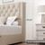 LARMACE King Size Bed Frame with 4 Storage Drawers and Tufted Headboard Linen Upholstered Platform Bed Frame with Heavy Duty Wood Slats