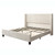 AMERLIFE King Size Upholstered Bed Frame with 50.8" Tall Headboard, Wingback Platform Bed with Solid Wood Legs, Wooden Slats