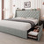 Feonase Queen Size Bed Frame with 4 Storage Drawers, Upholstered Storage Bed with Charging Station, Tufted Wingback Headboard