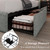 Feonase Queen Size Bed Frame with 4 Storage Drawers, Upholstered Storage Bed with Charging Station, Tufted Wingback Headboard